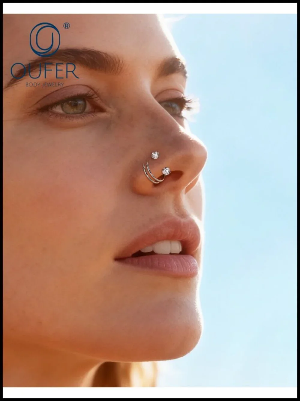 20G 316L Surgical Steel Nose Rings Hoops Set of 2